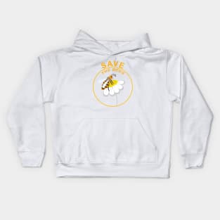 save the bees - bees lover Kids Hoodie